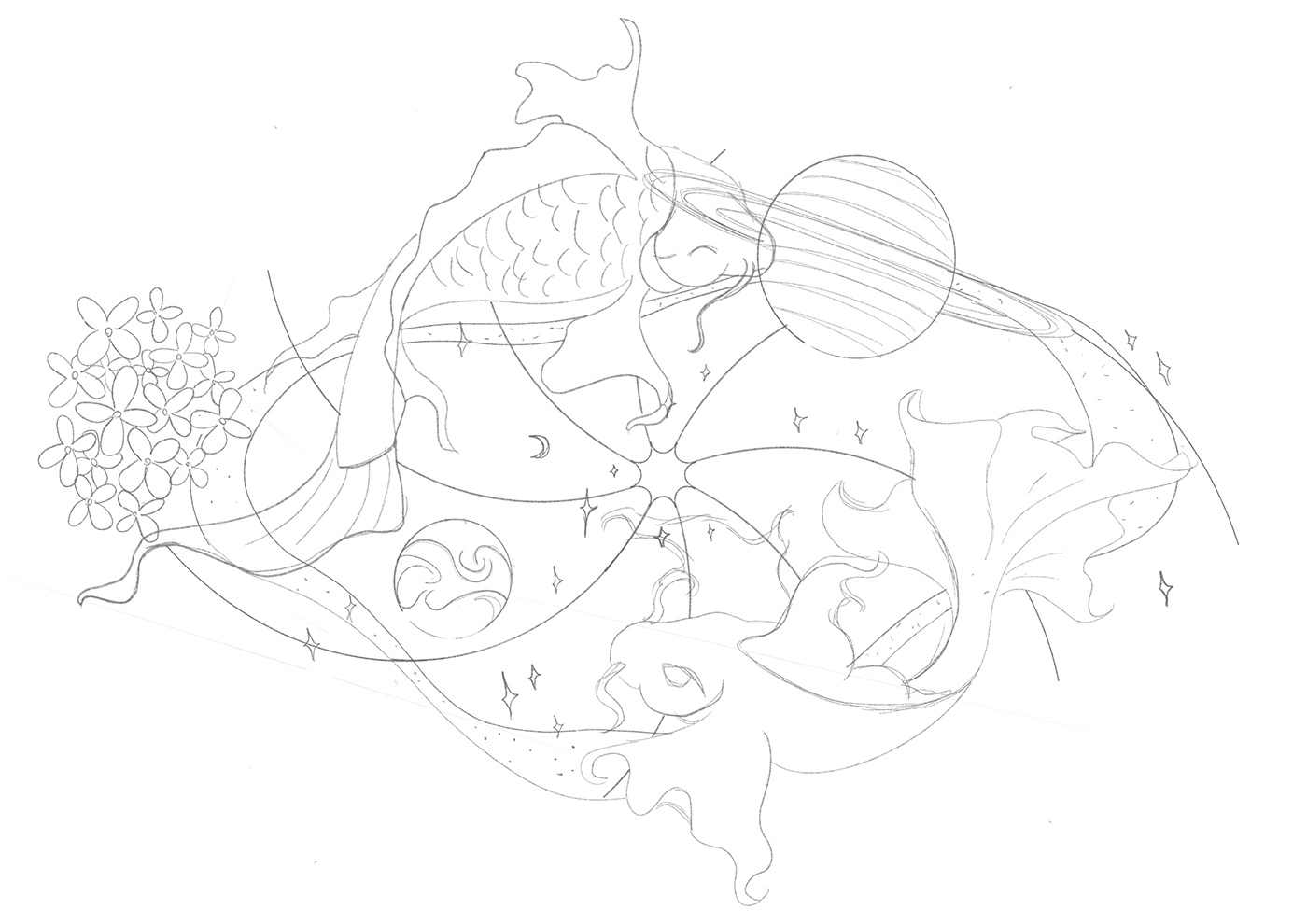 Lotus illustration sketch